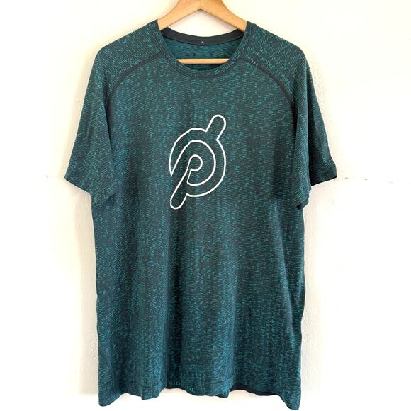 Lululemon Peloton Men’s Short Sleeve Shirt Athletic Shirt Size XL Metal Tech - Picture 1 of 8